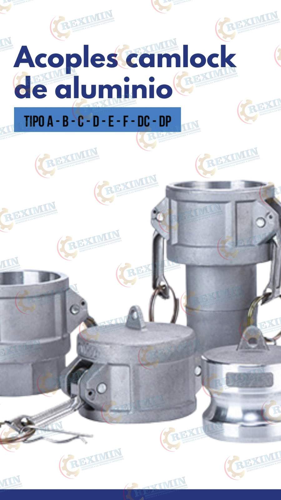 Acoples Camlock de aluminio