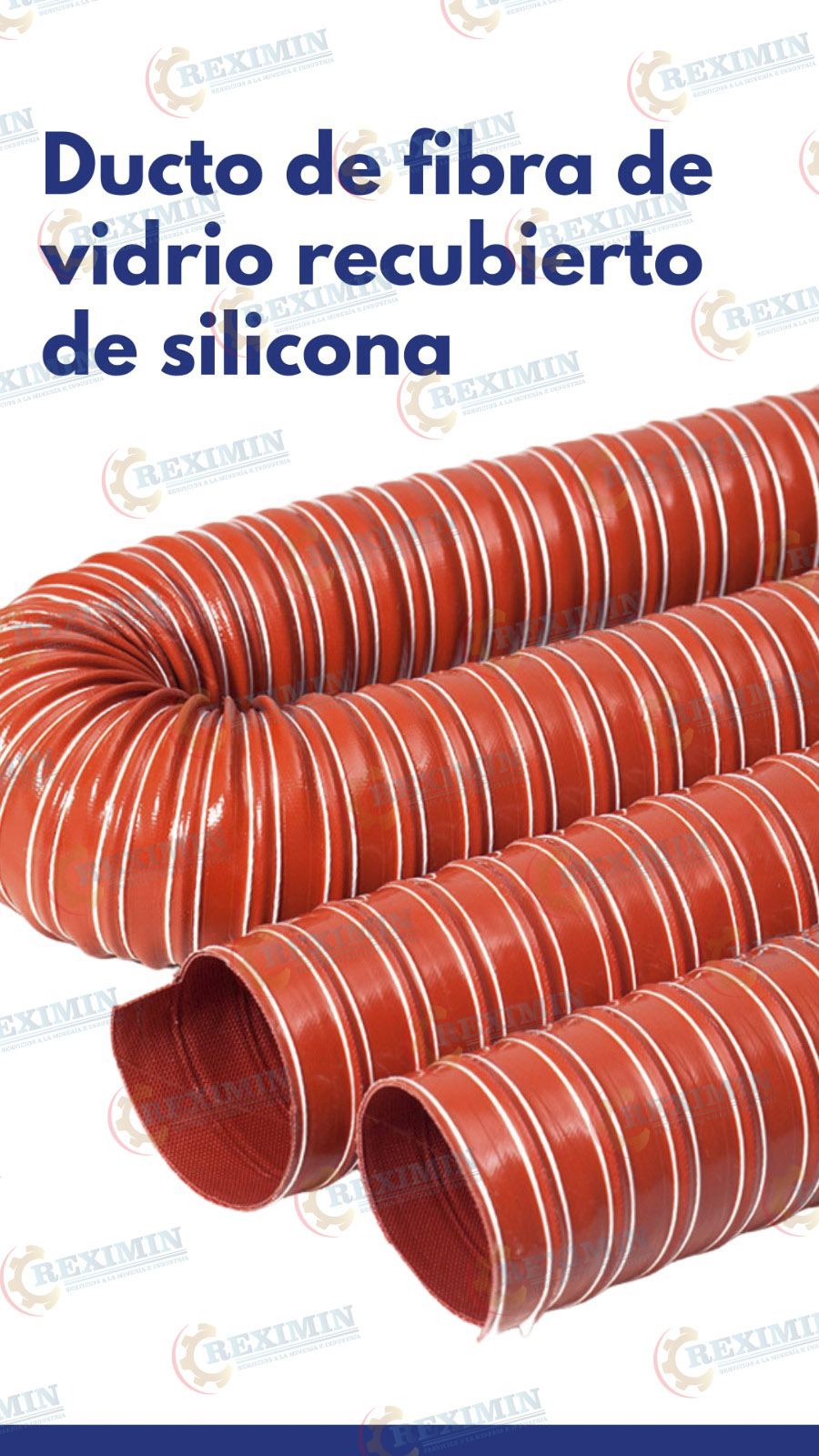 Ducto de fibra de vidrio recubierto de silicona