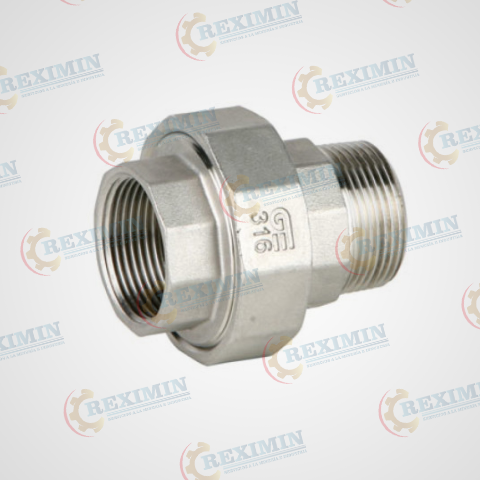 union con hexagono macho - hembra